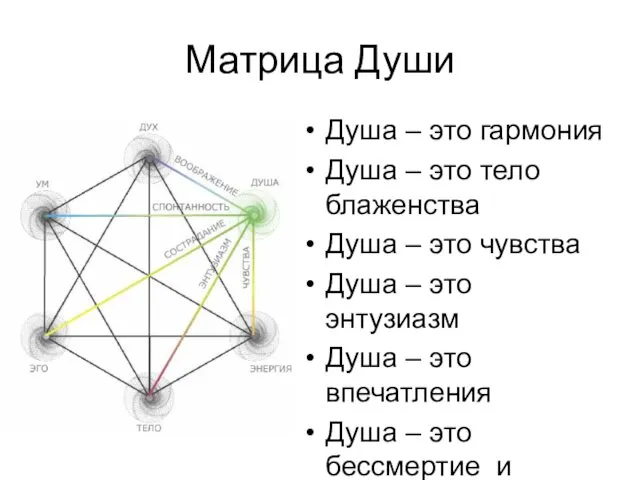 Матрица Души Душа – это гармония Душа – это тело