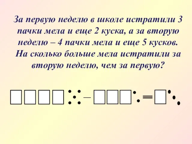 За первую неделю в школе истратили 3 пачки мела и