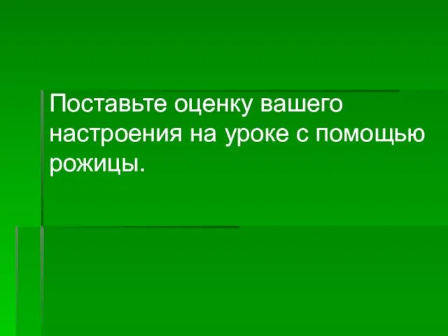 Поставьте оценку вашего настроения на уроке с помощью рожицы.