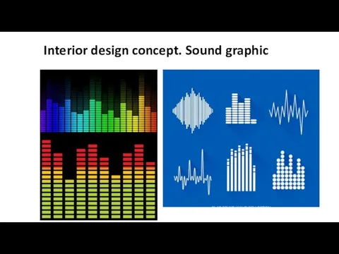 Interior design concept. Sound graphic