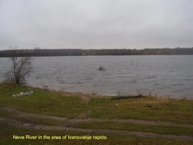 Neva River in the area of Ivanovskije rapids.