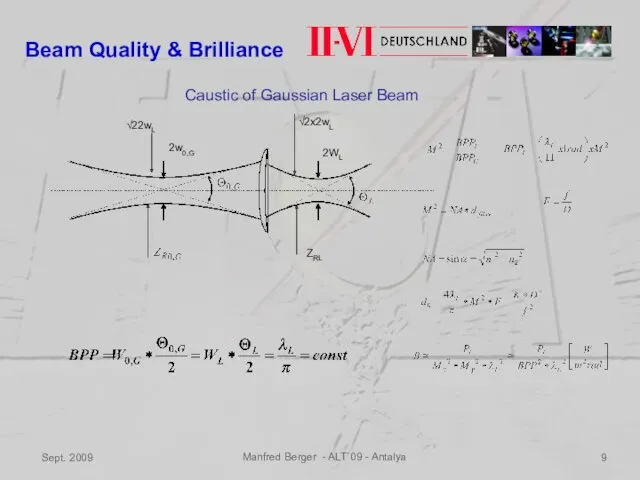 Sept. 2009 Manfred Berger - ALT`09 - Antalya Beam Quality