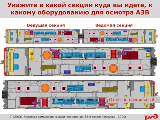 Ведущая секция Ведомая секция Ответ не правильный Укажите в какой