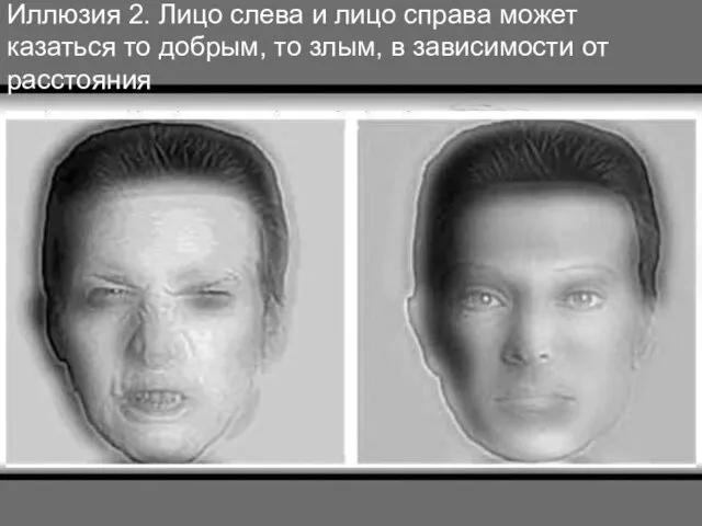 Иллюзия 2. Лицо слева и лицо справа может казаться то