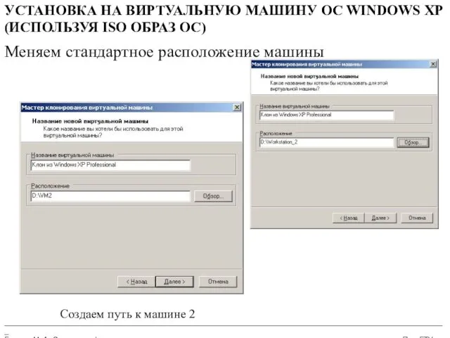 __________________________________________________________________________________________________________ Бармин М. А. Сетевые информационные технологии ПензГТУ УСТАНОВКА НА