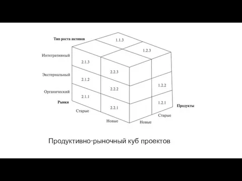 Продуктивно‑рыночный куб проектов