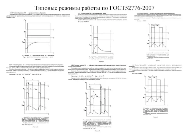 Типовые режимы работы по ГОСТ52776-2007