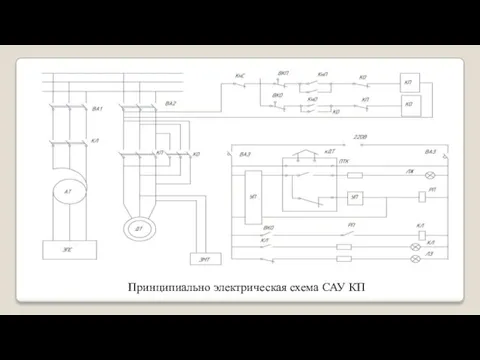 Принципиально электрическая схема САУ КП