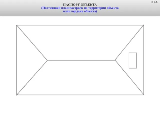 ПАСПОРТ ОБЪЕКТА (Поэтажный план построек на территории объекта план чердака объекта) п. 3.3.