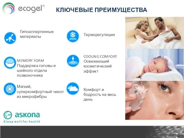 MEMORY FOAM Поддержка головы и шейного отдела позвоночника Мягкий, суперкомфортный