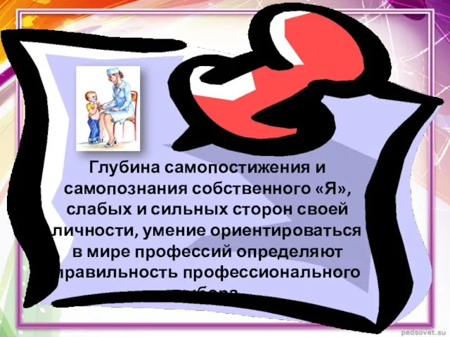 Глубина самопостижения и самопознания собственного «Я», слабых и сильных сторон своей личности, умение