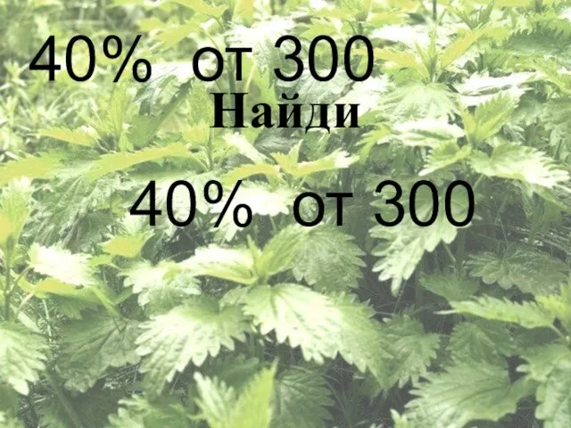 40% от 300 Найди 40% от 300