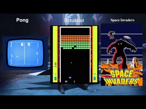 Breakout Space Invaders Pong