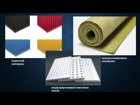 звукоизоляционная мембрана перфорированные гипсовые плиты пористый материал
