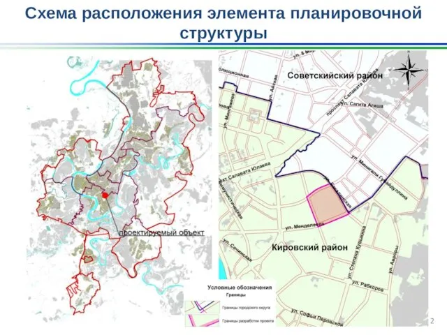 Схема расположения элемента планировочной структуры