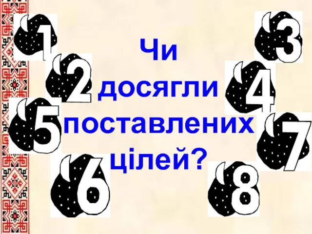 Чи досягли поставлених цілей?