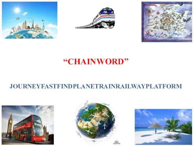 “CHAINWORD” JOURNEYFASTFINDPLANETRAINRAILWAYPLATFORM