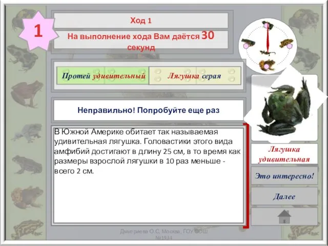 На выполнение хода Вам даётся 30 секунд Очень жаль, но