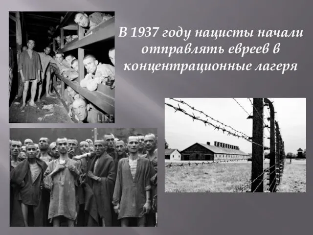 В 1937 году нацисты начали отправлять евреев в концентрационные лагеря