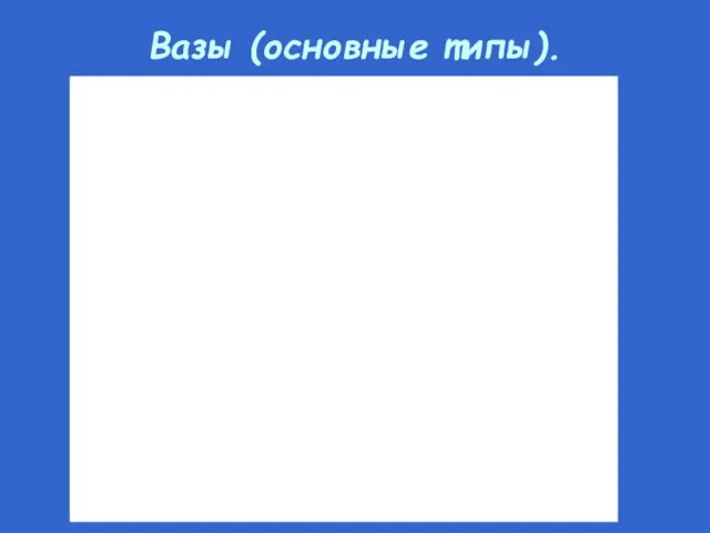 Вазы (основные типы).