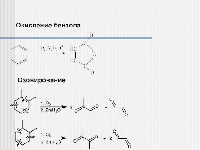 Окисление бензола Озонирование