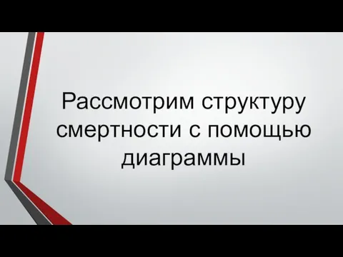 Рассмотрим структуру смертности с помощью диаграммы