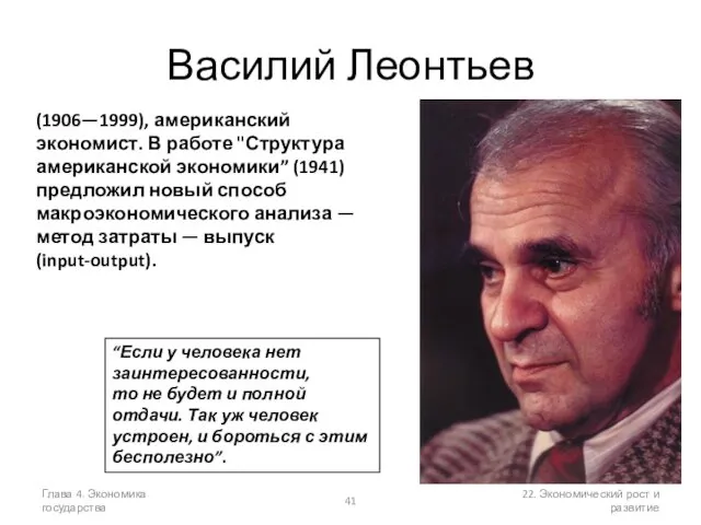 Глава 4. Экономика государства 22. Экономический рост и развитие Василий