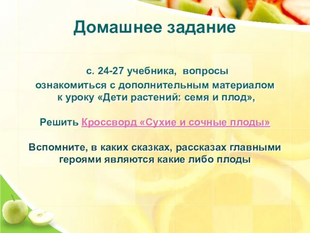 Домашнее задание с. 24-27 учебника, вопросы ознакомиться с дополнительным материалом