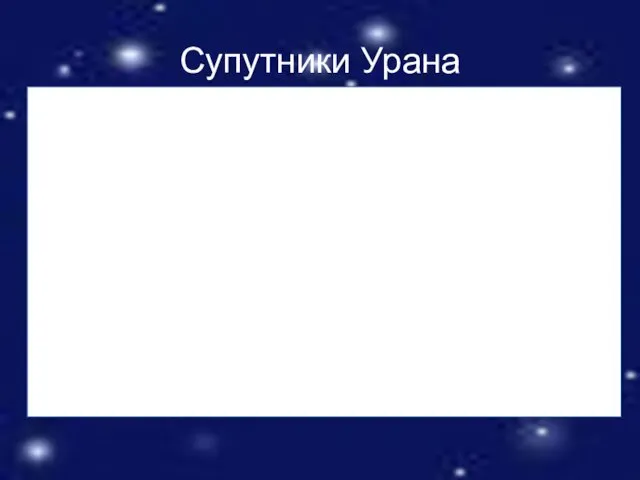 Супутники Урана Має 27 відомих супутників. Вони отримали назви на