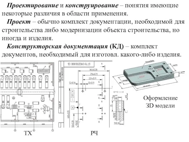 Проектирование и конструирование – понятия имеющие некоторые различия в области