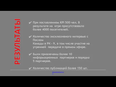 При поставленном KPI 500 чел. В результате на игре присутствовало