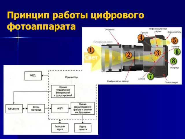 Принцип работы цифрового фотоаппарата