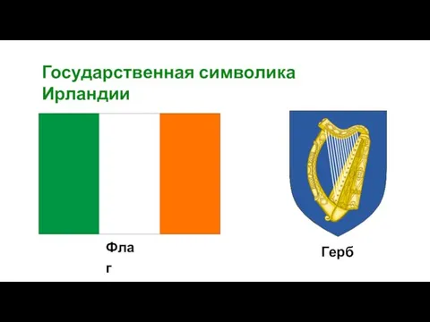 Флаг Герб Государственная символика Ирландии