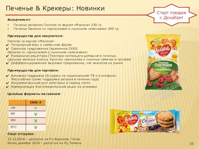Ассортимент: Печенье затяжное Постное со вкусом «Малина» 230 гр. Печенье