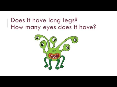 Does it have long legs? How many eyes does it have?