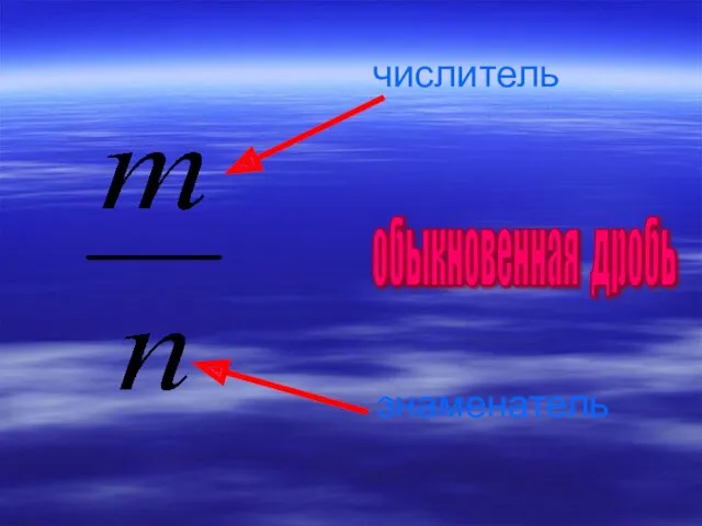 числитель знаменатель обыкновенная дробь