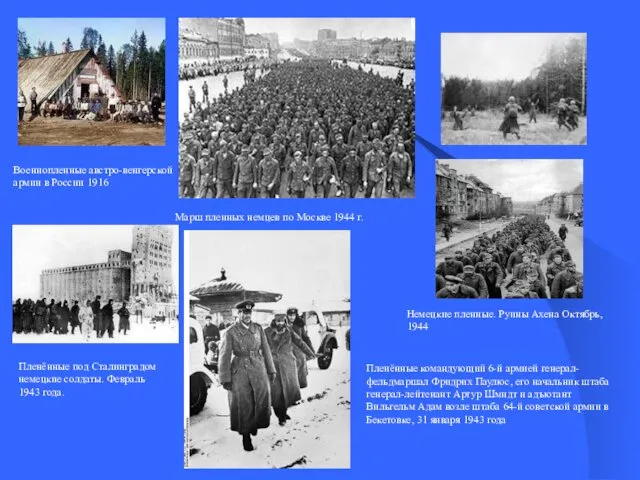Военнопленные австро-венгерской армии в России 1916 Марш пленных немцев по