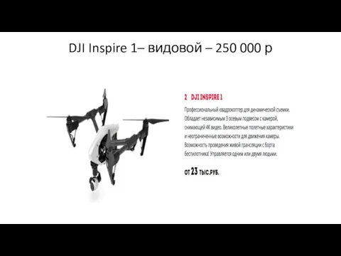 DJI Inspire 1– видовой – 250 000 р
