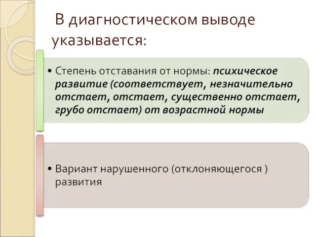 В диагностическом выводе указывается: