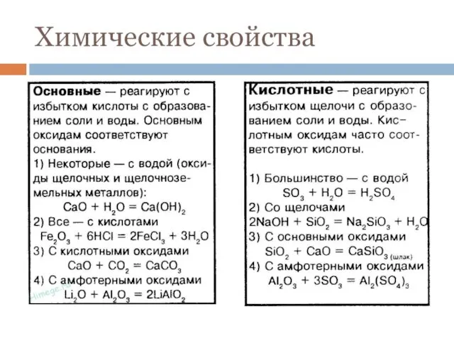 Химические свойства