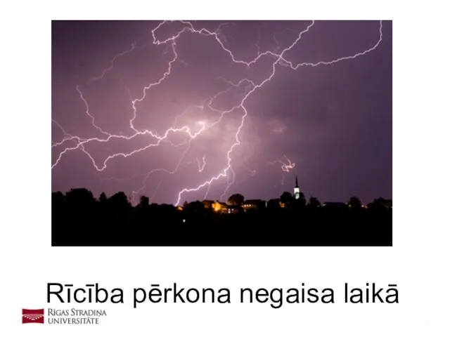 Rīcība pērkona negaisa laikā