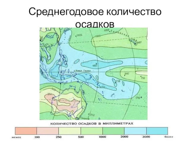 Среднегодовое количество осадков