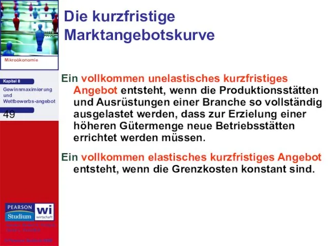 Ein vollkommen unelastisches kurzfristiges Angebot entsteht, wenn die Produktionsstätten und