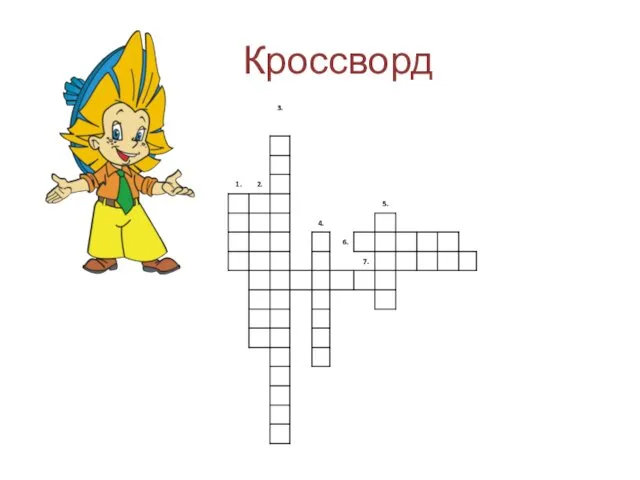 Кроссворд 2. 5. 4. 6. 7. 1.