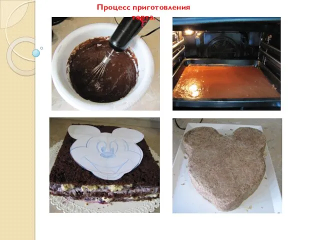 Процесс приготовления торта.