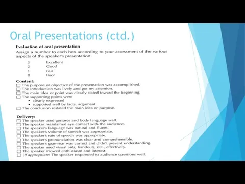 Oral Presentations (ctd.)