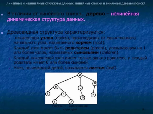 ЛИНЕЙНЫЕ И НЕЛИНЕЙНЫЕ СТРУКТУРЫ ДАННЫХ. ЛИНЕЙНЫЕ СПИСКИ И БИНАРНЫЕ ДЕРЕВЬЯ