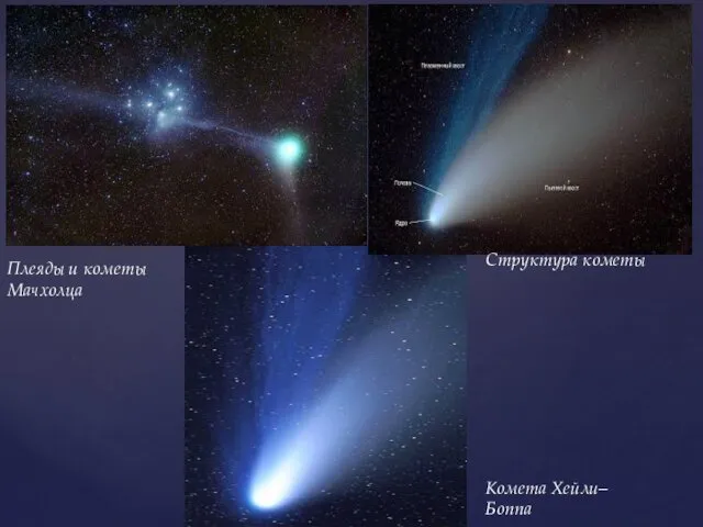 Комета Хейли–Боппа Структура кометы Плеяды и кометы Мачхолца