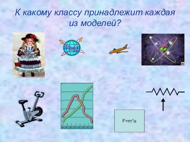 К какому классу принадлежит каждая из моделей? F=m*a