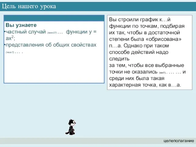 Вы строили график к…й функции по точкам, подбирая их так, чтобы в достаточной